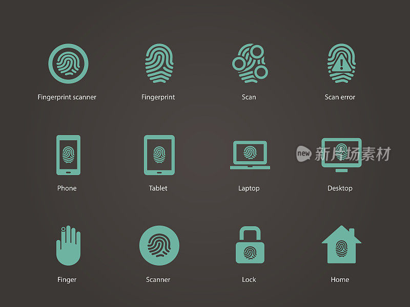 Fingerprint icons